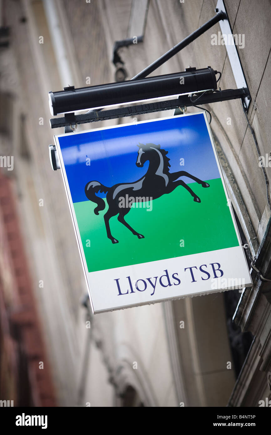 Exterior signage of Lloyds TSB bank Stock Photo