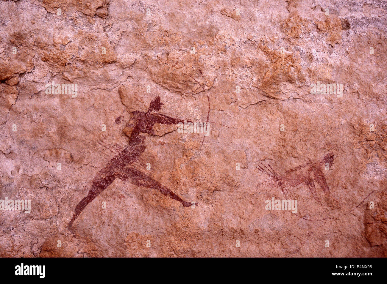 Algeria, Djanet. National Park Tassili n'Ajjer. UNESCO World Heritage site. Prehistoric rockpaintings. Sahara desert. Stock Photo