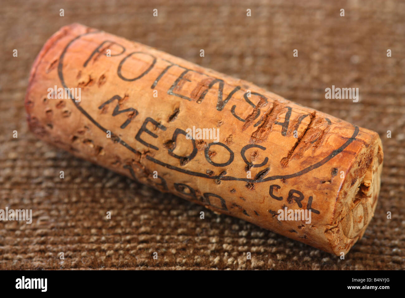Medoc wine cork stopper Stock Photo Alamy