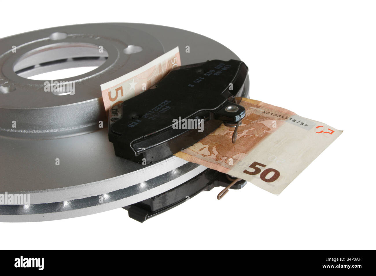 pulling the brake on spending Stock Photo - Alamy