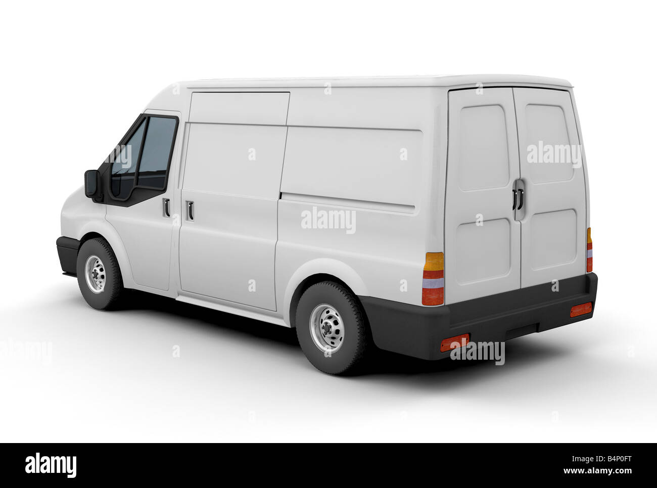 3D render of a delivery van Stock Photo