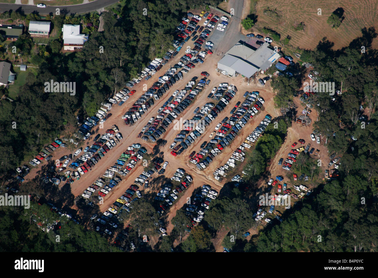 car wrecking yard Stock Photo Alamy