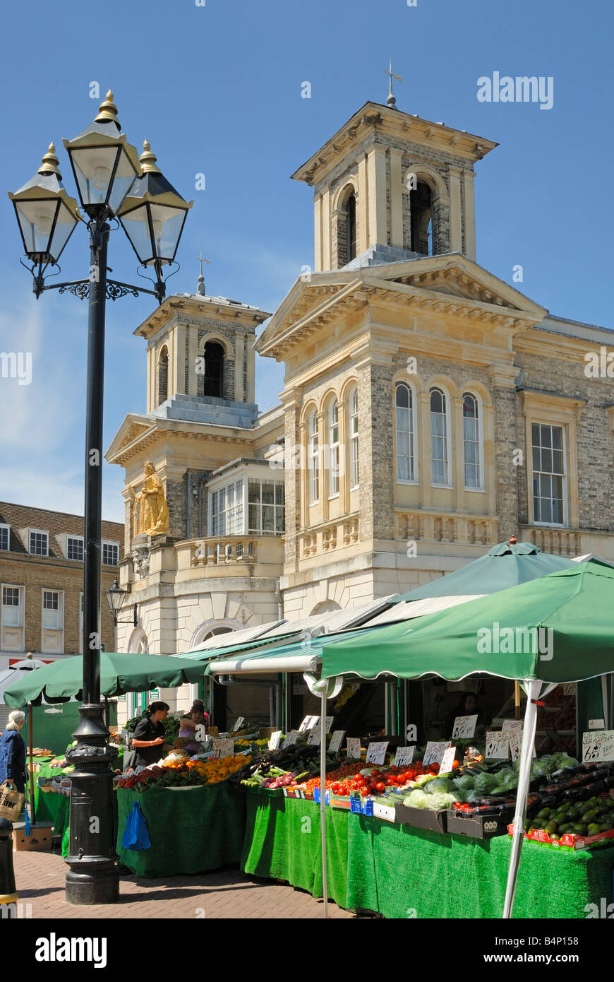 The Market House and Market Stalls Kingston upon Thames Stock Photo