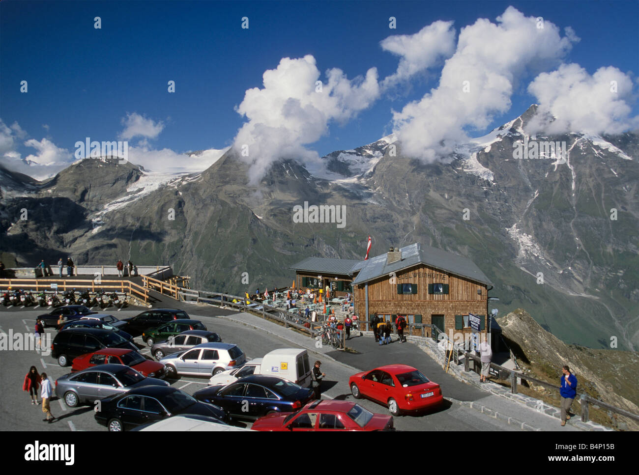 Edelweiss Spitze viewpoint on Hohe Tauern Grossglockner Alpine Highway  Salzburg land Austria Stock Photo - Alamy