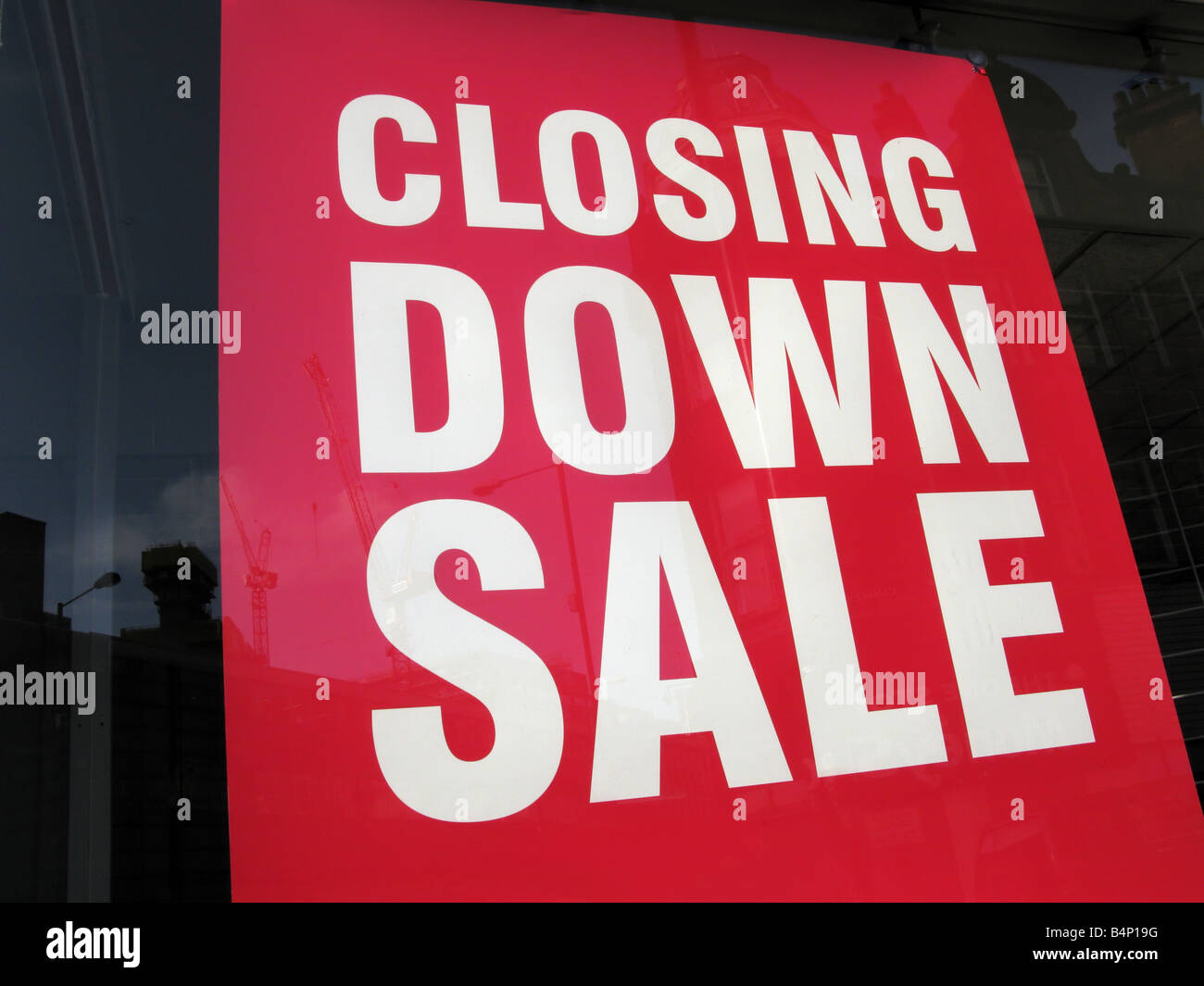 Closing Down Sale sign Stock Photo Alamy