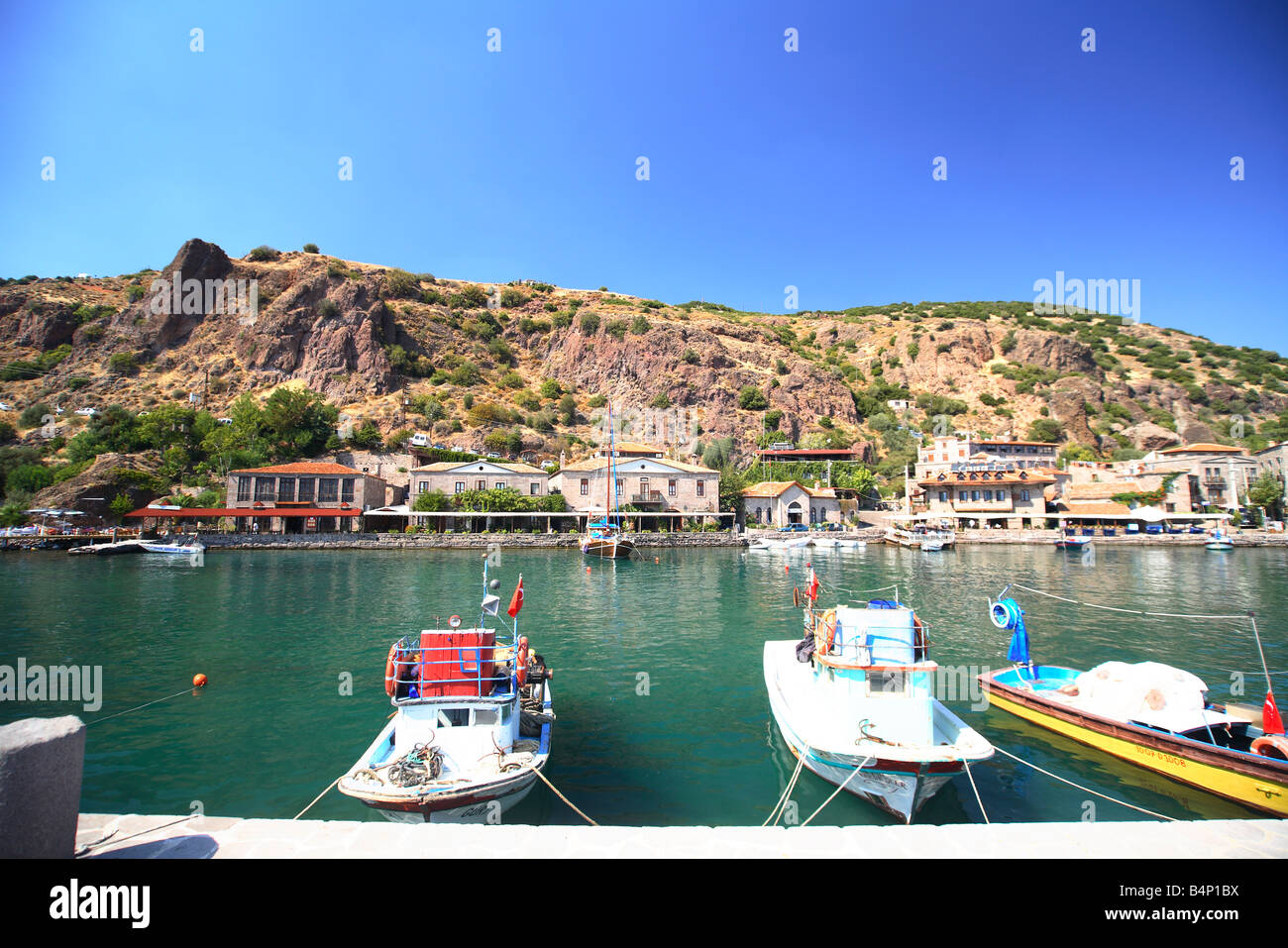 Behramkale, Aegean Sea, North Aegean, Turkey, Canakkale area, Behram Kalesi, Bay of Edrimit Stock Photo