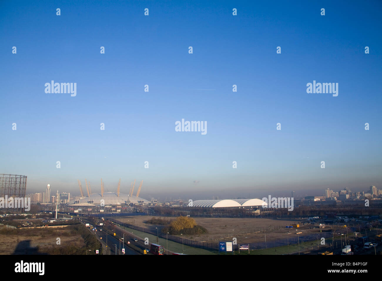 O2 Center, Millennium Dome Conference centre London.Arena, Blue sky ...