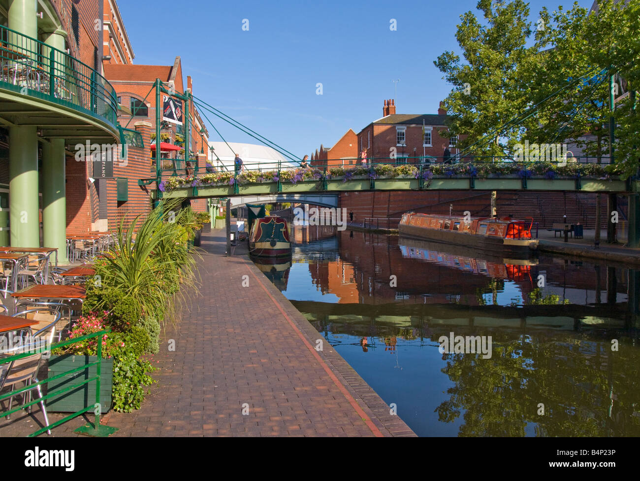 The canal in Brindley Place Birmingham UK Stock Photo - Alamy