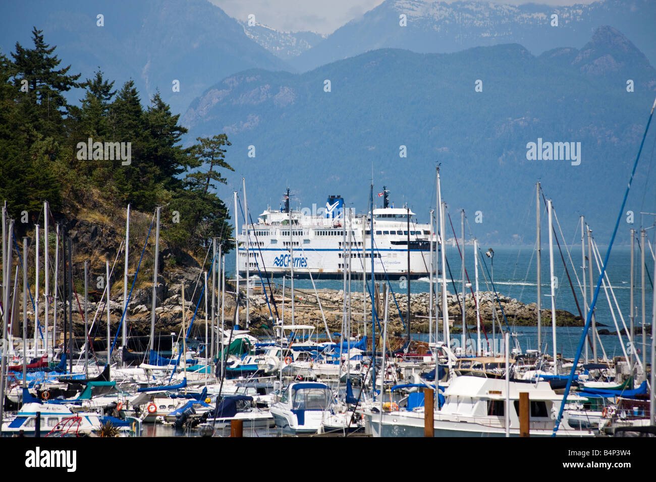 departure of BC Ferries "Queen of Coquitlam" ferry from Horseshoe Bay