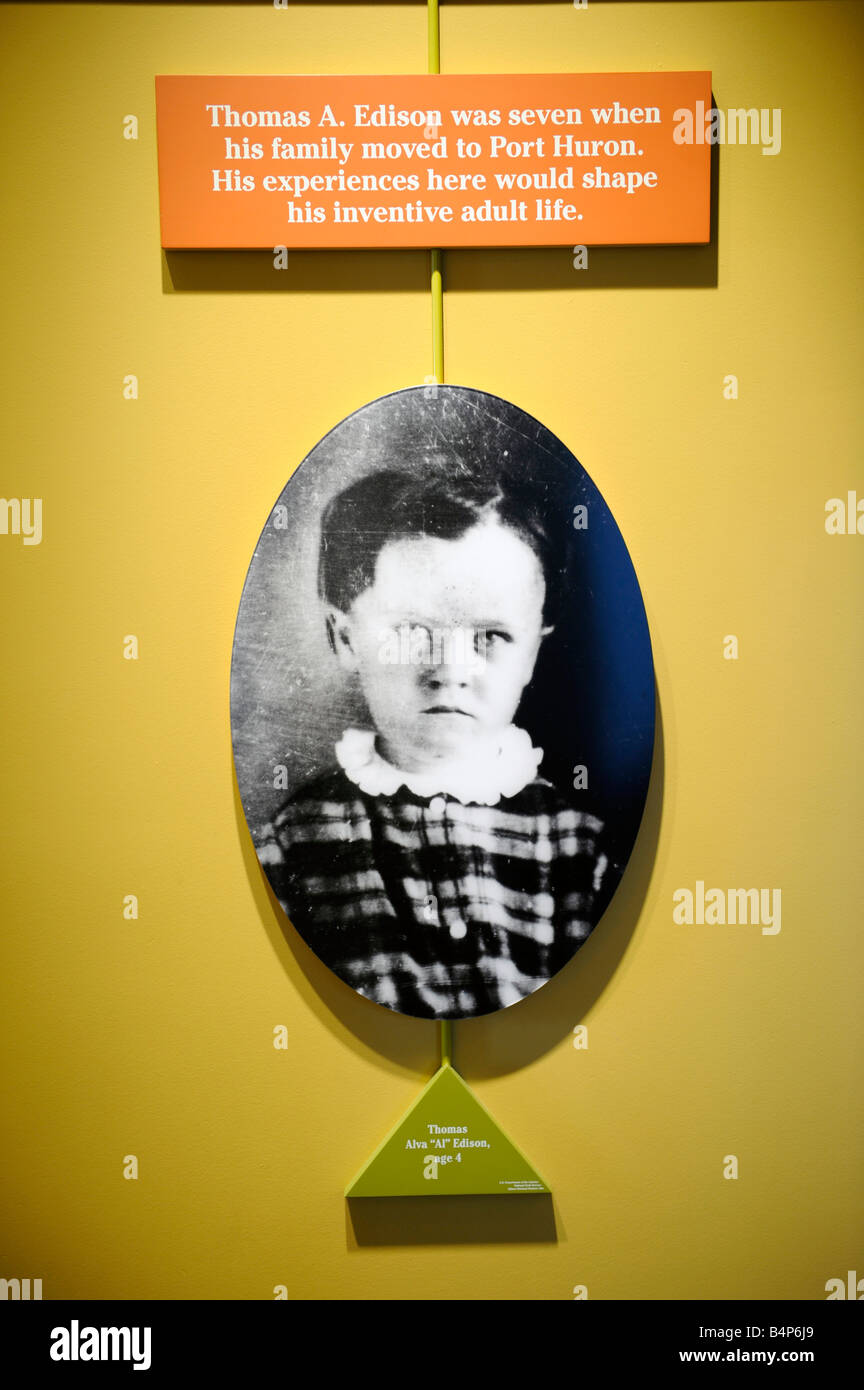 Image of Thomas Alva Edison at age 4 Stock Photo