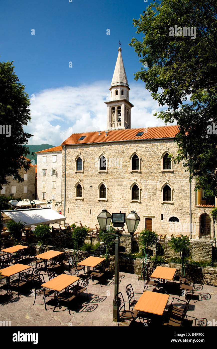 Budva Old Town Montenegro Adriatic Coast Stock Photo