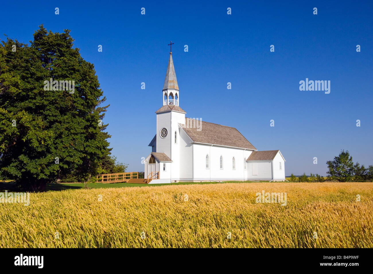 A rural church in Cardinal Manitoba Canada Stock Photo