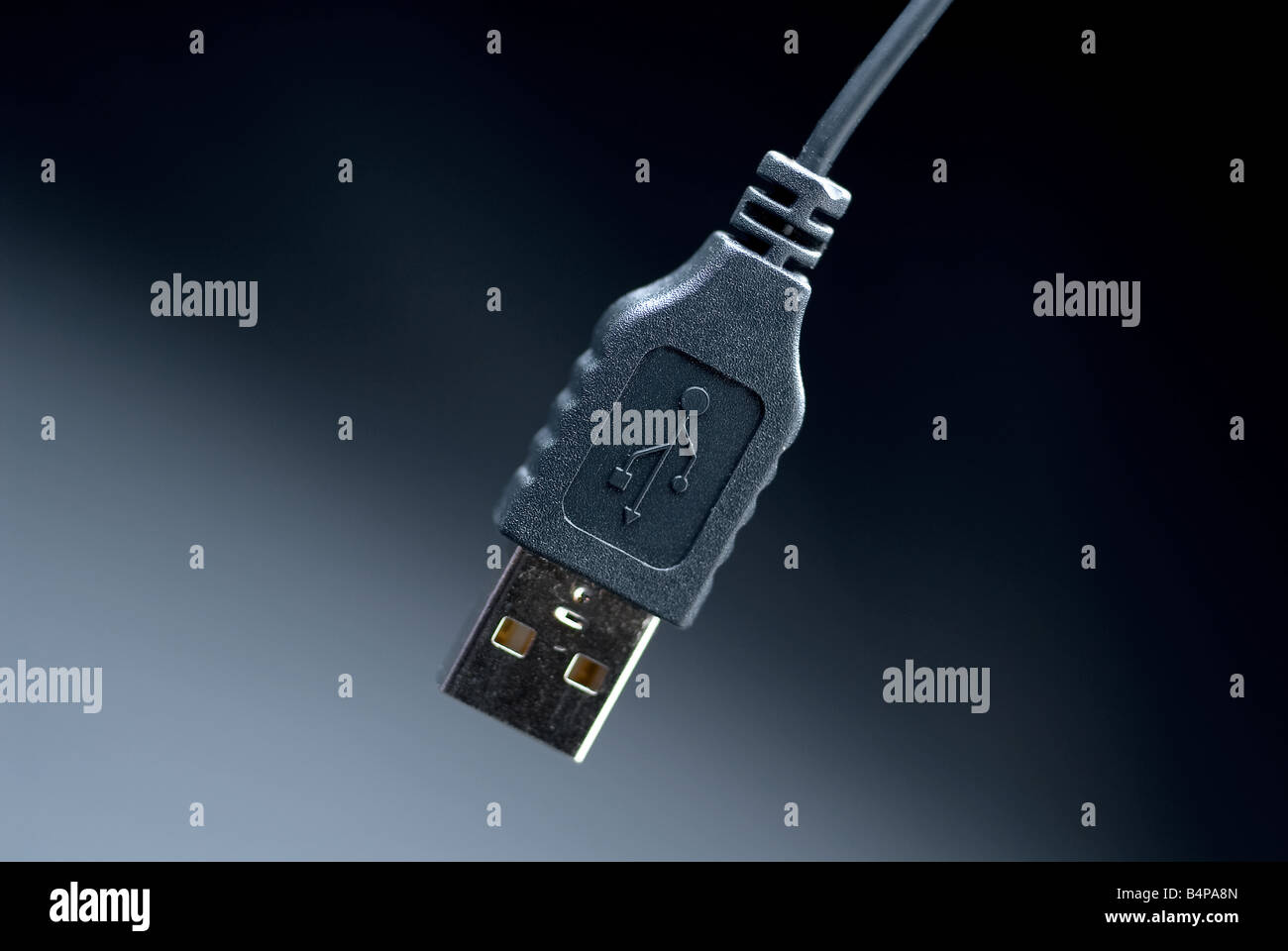 Black USB comouter cable Stock Photo