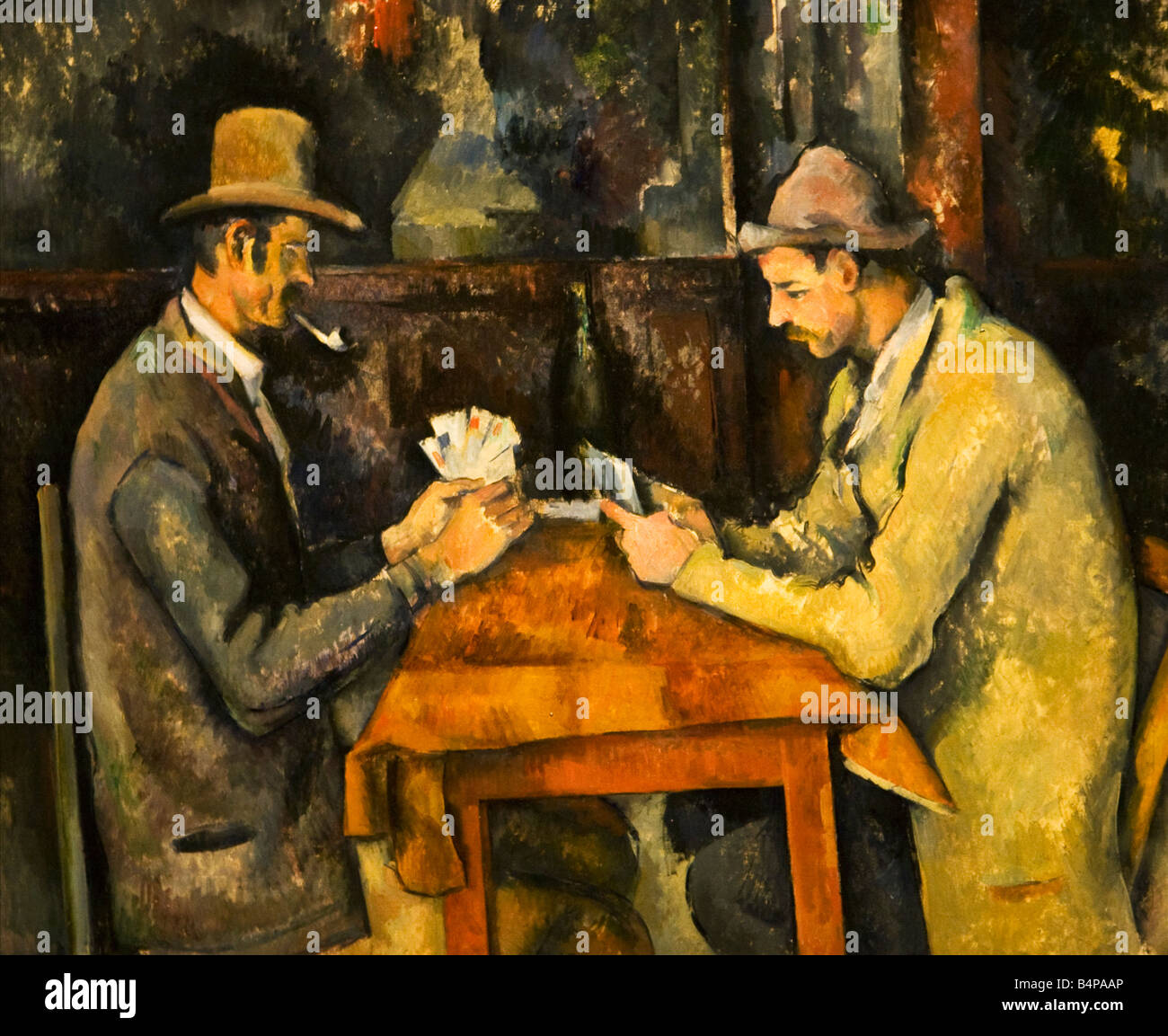Card Players painted by Paul Cezanne 1890-1895 Courtauld Gallery Somerset House London England Stock Photo