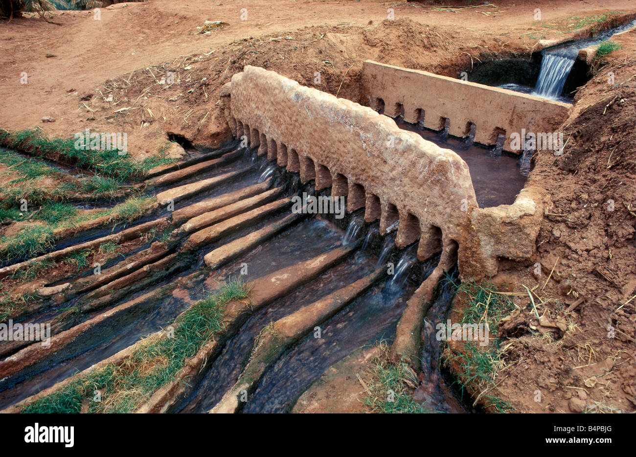 Algeria Timimoun Traditional irrigation system Sahara Desert Stock