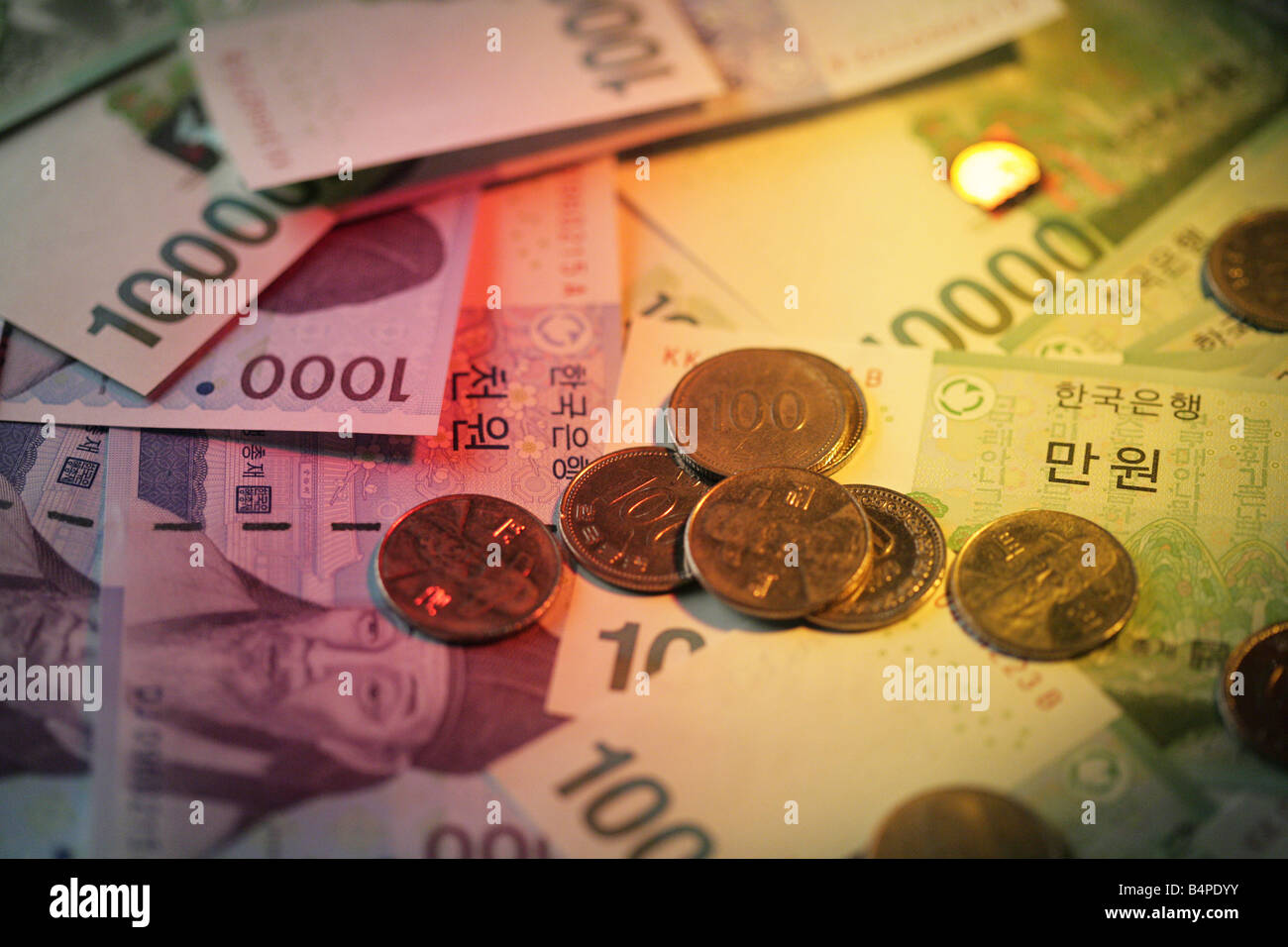 Korean currency Stock Photo