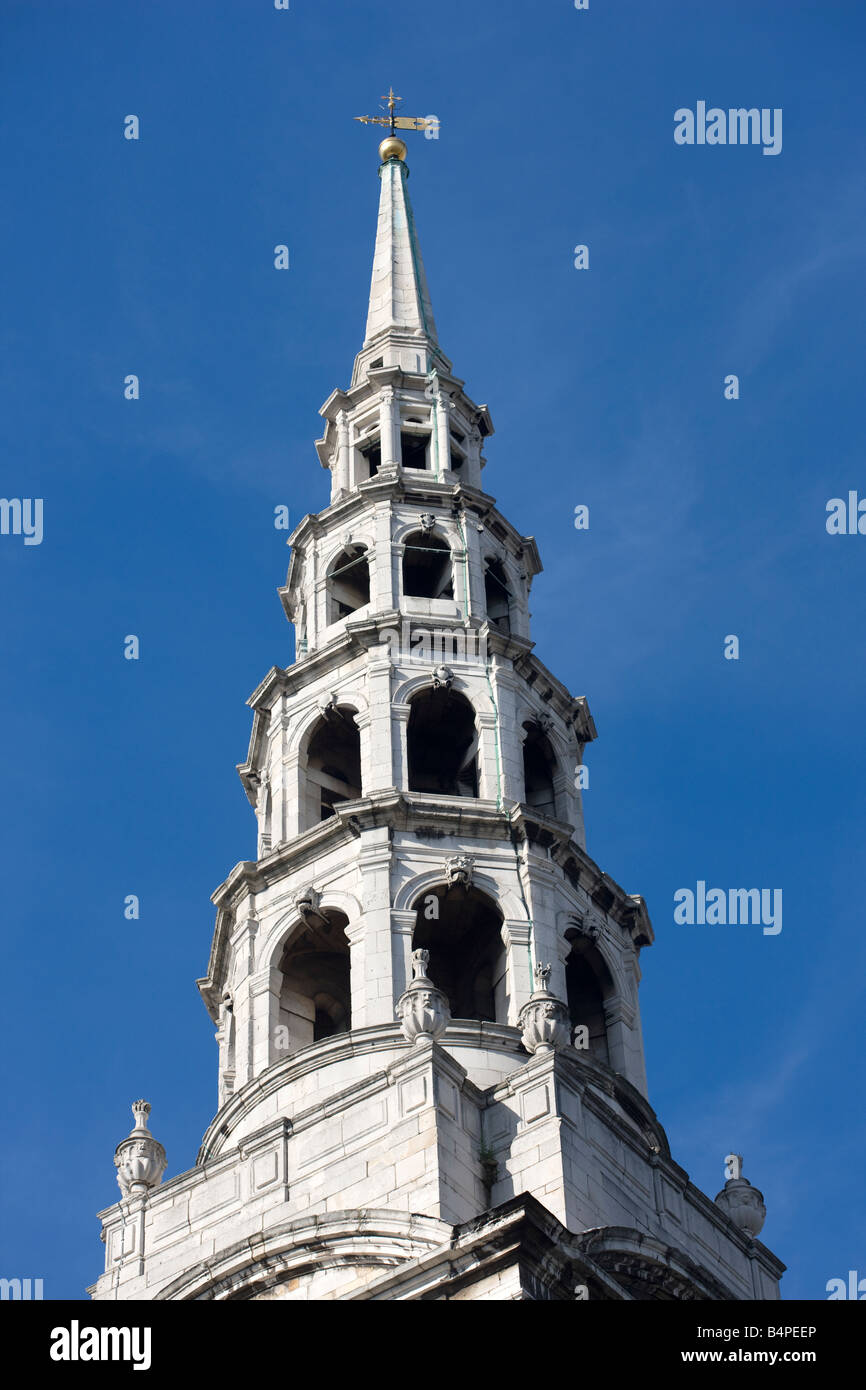 The Steeple of St Brides Church Fleet Street London Stock Photo