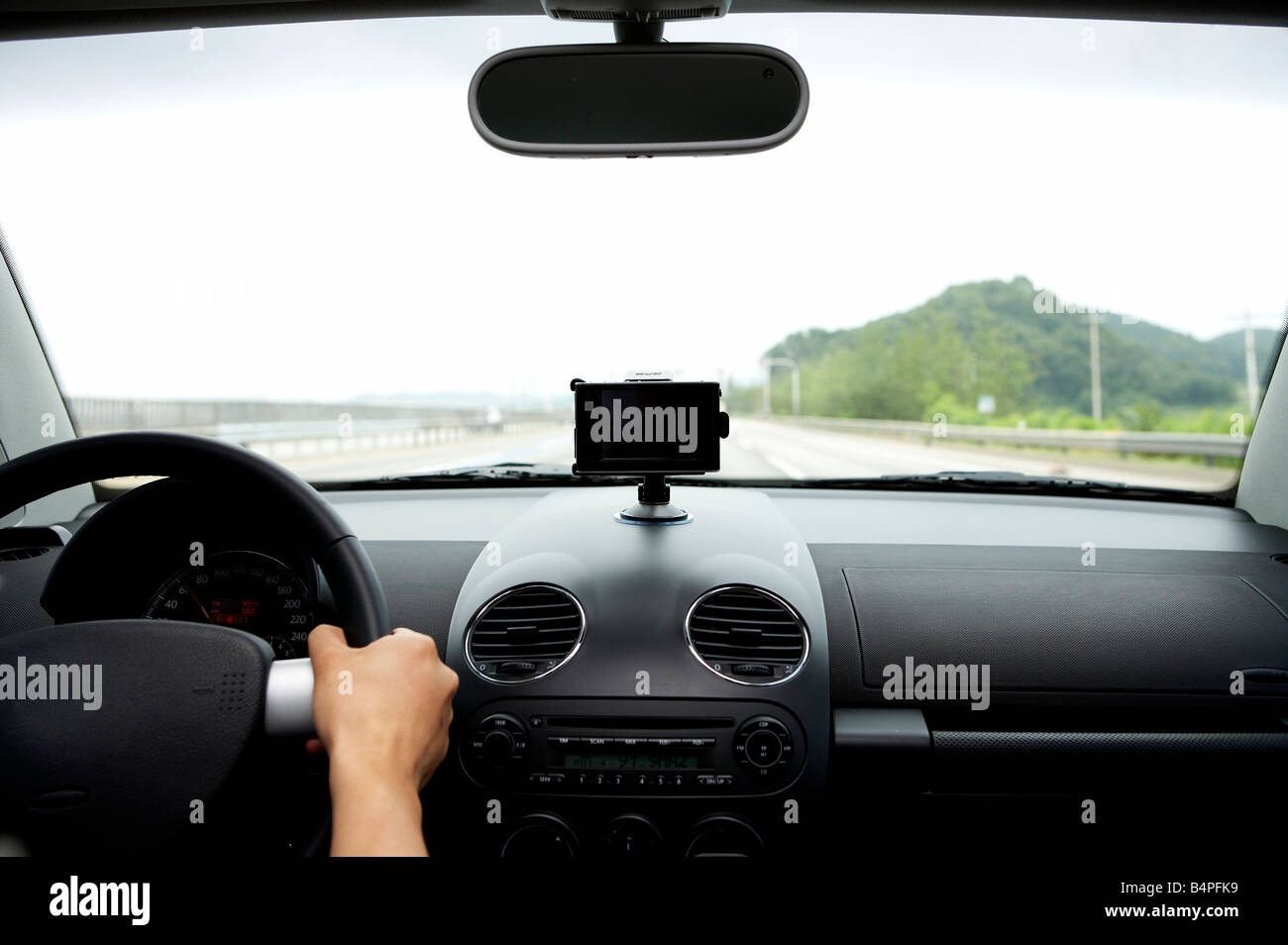 Automotive navigation system in car Stock Photo Alamy