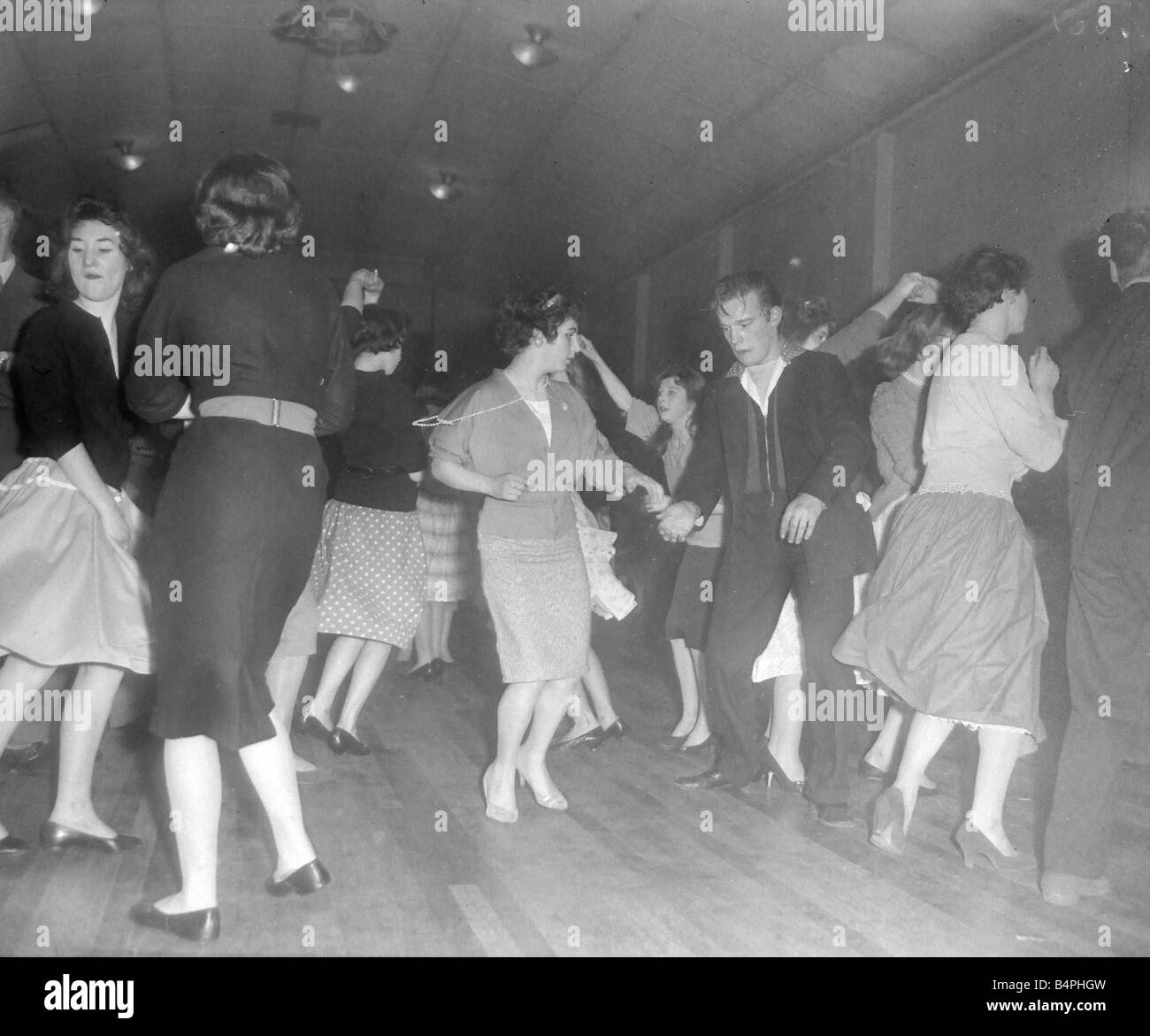 Teenagers dancing at the Black Heath youth club March 1959 Stock Photo