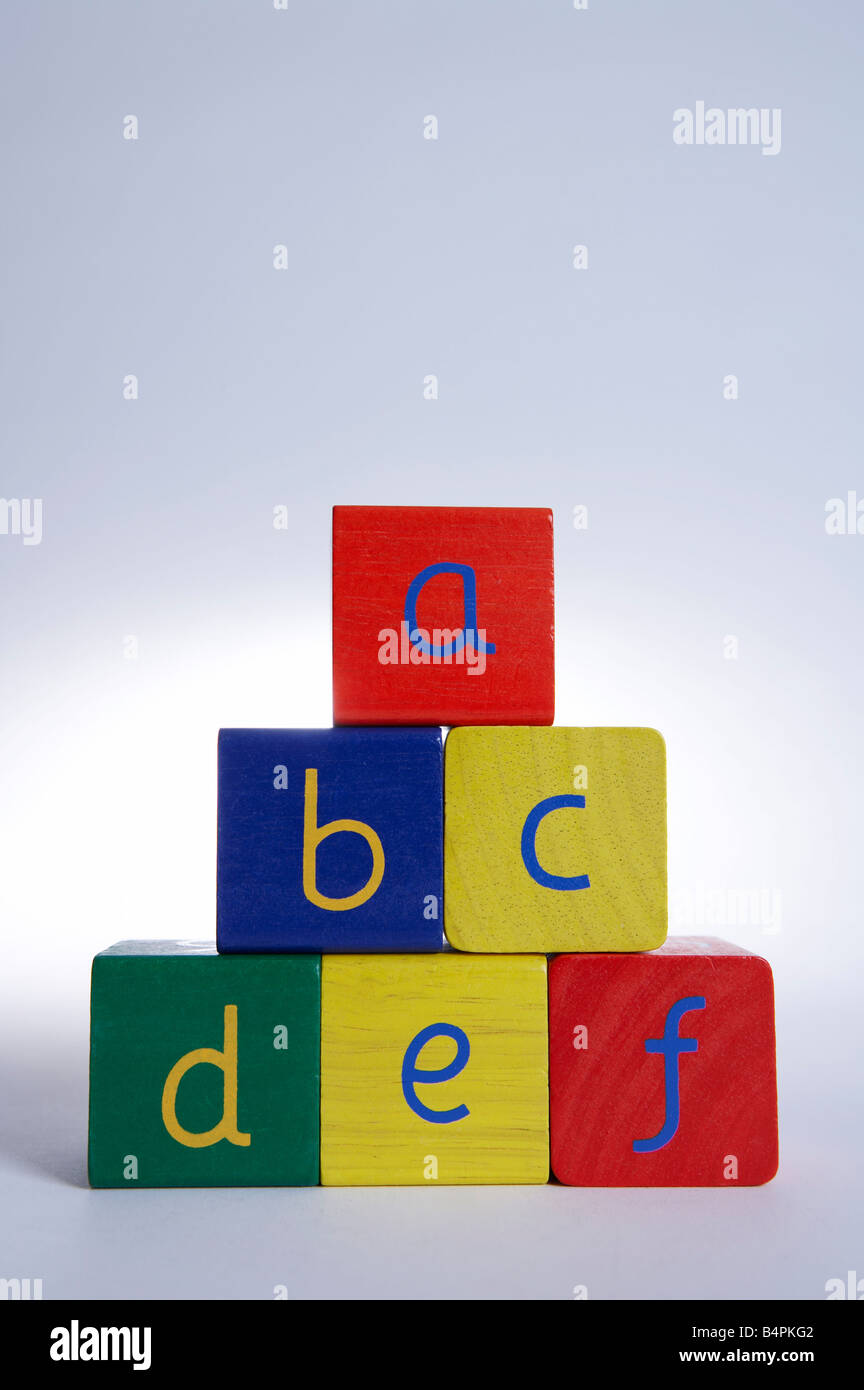 Block of alphabets Stock Photo