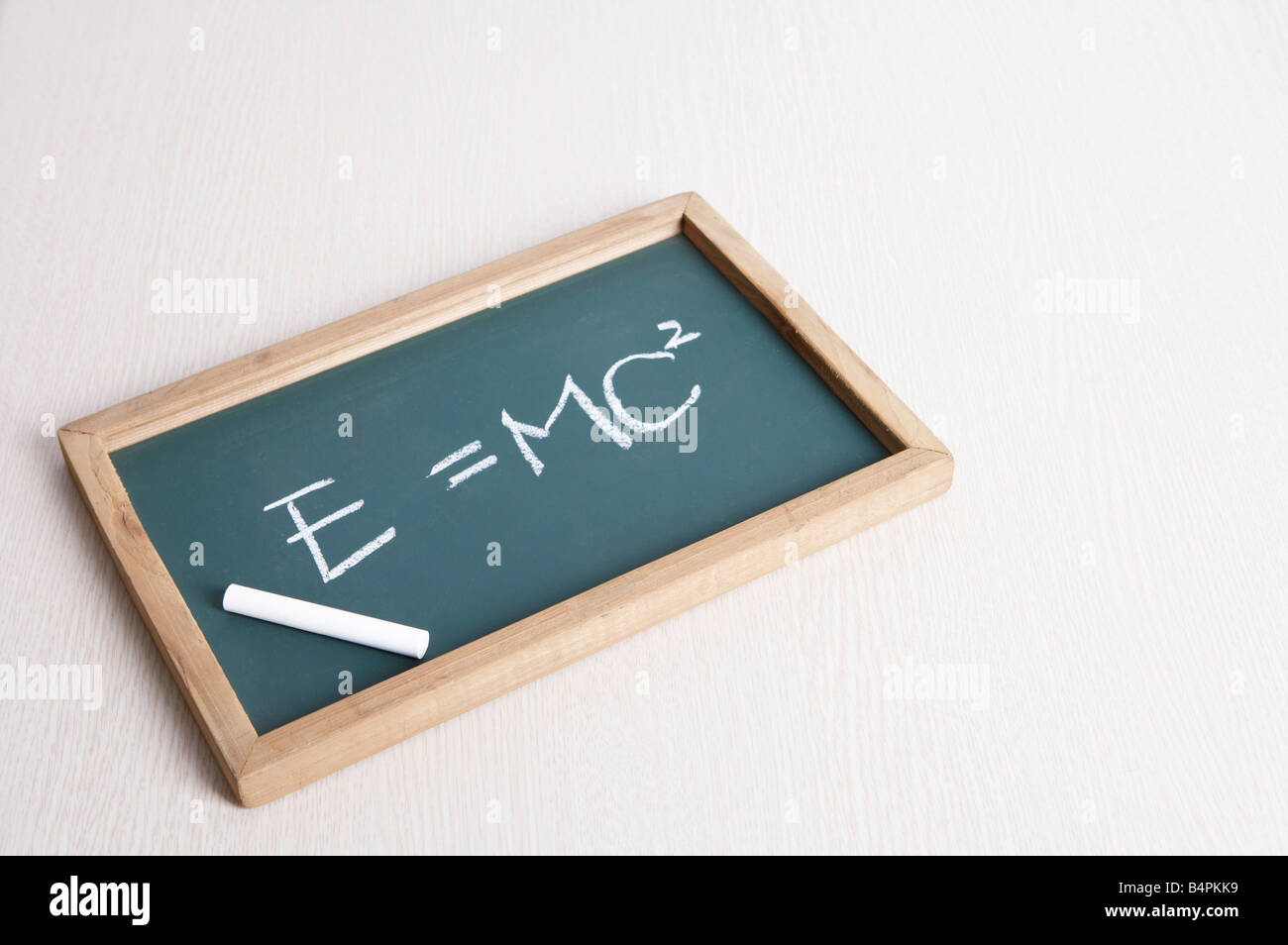 Slate and chalk with formula Stock Photo Alamy