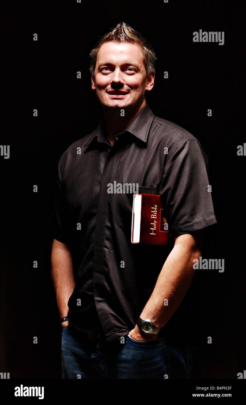 Big Brother 4 winner Cameron Cameron Stout October 2003 after opening the new Bible World experience in Edinburgh Holy Bible New Living translation Stock Photo