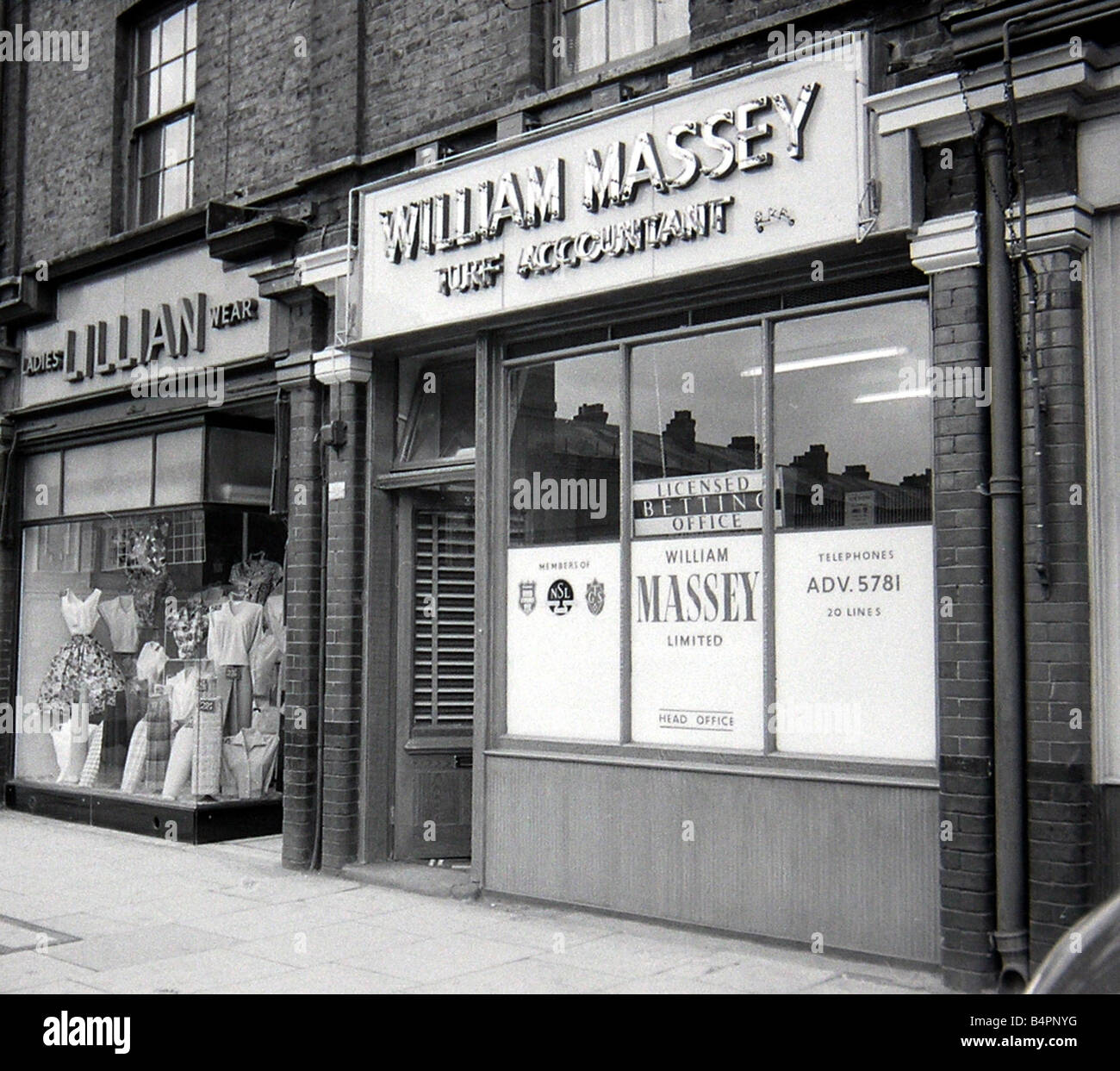 An exterior view of William Massey betting shop in Bethnal Green London
