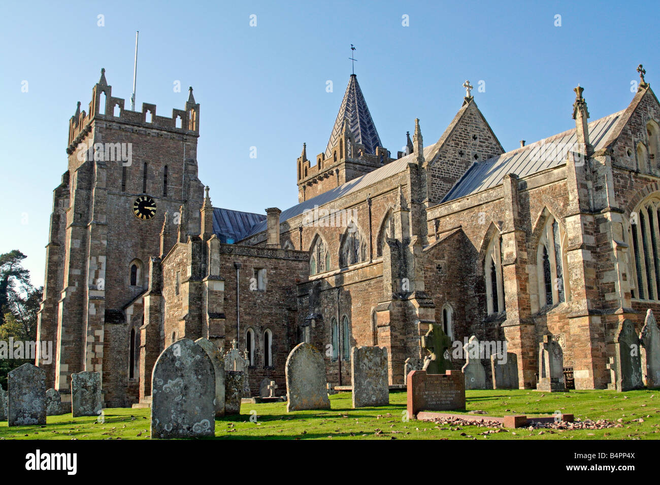 OTTERY ST MARY PARISH CHURCH The present edifice is largely the work of John de Grandisson Bishop of Exeter 1312 to 1369 Stock Photo