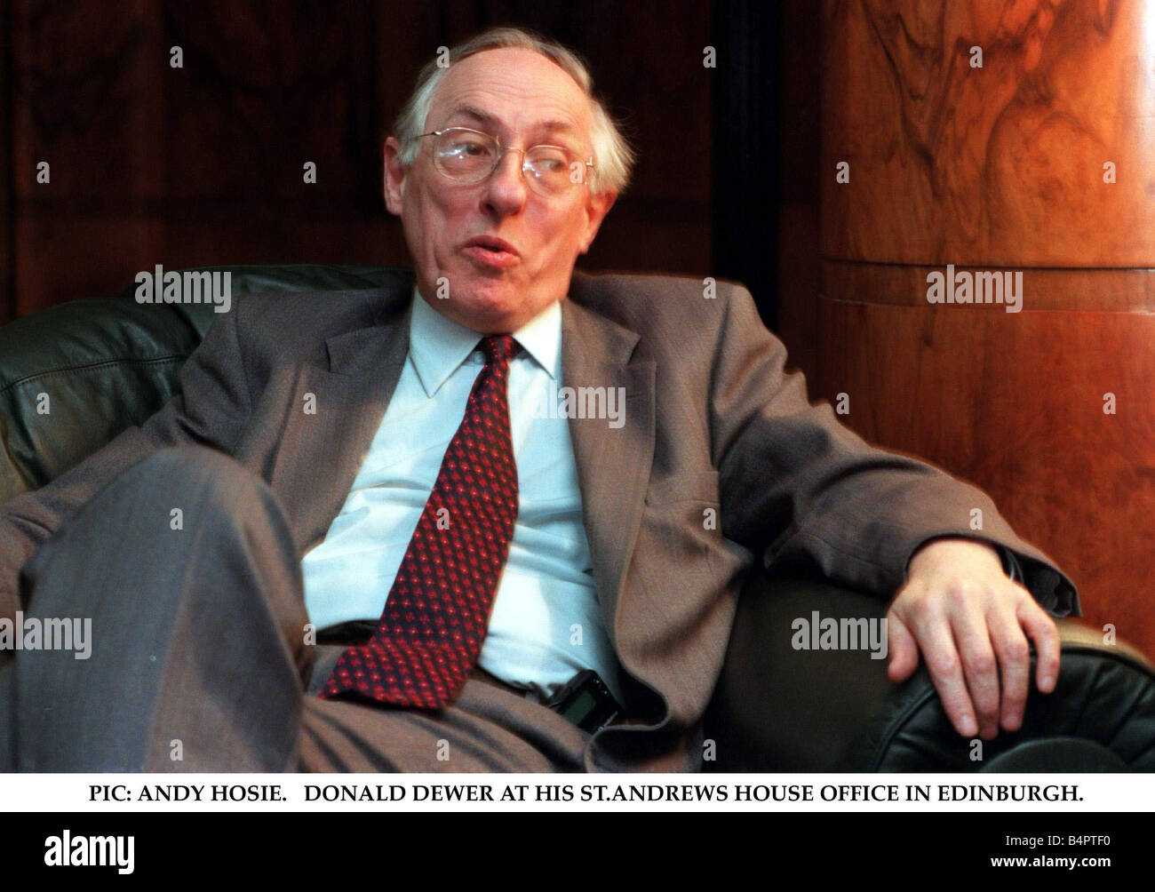 Donald Dewar MSP January 2000 Scottish Parliament First Minister being