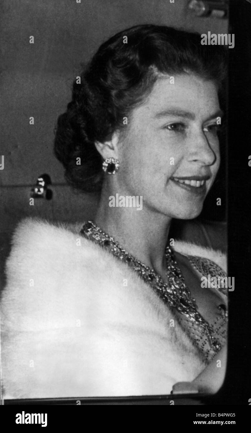 Queen Elizabeth arriving at Waverley Station Edinburgh on her way to