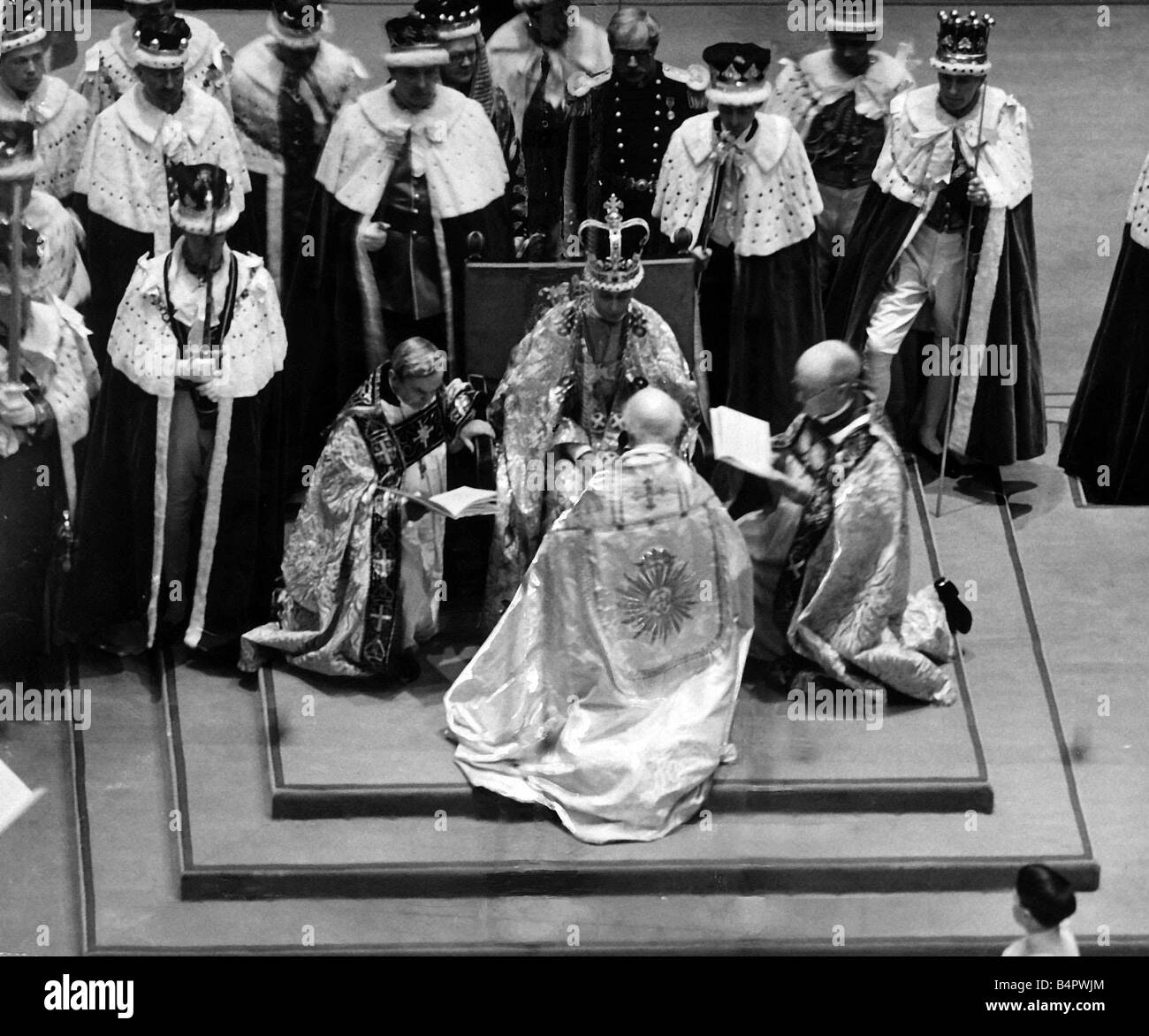 Queen Elizabeth On Coronation Day At Westminster Abbey June 1953