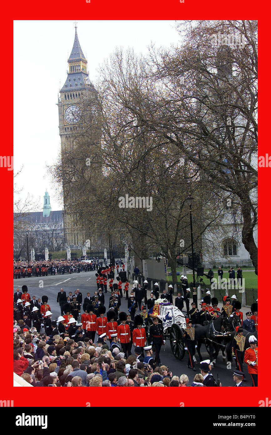 Queen Elizabeth the Queen Mother Funeral Stock Photo