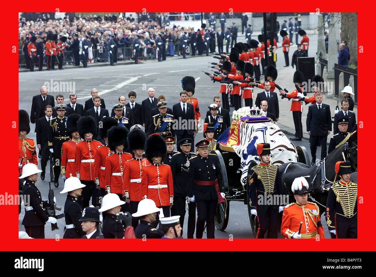 Queen Elizabeth the Queen Mother Funeral Stock Photo