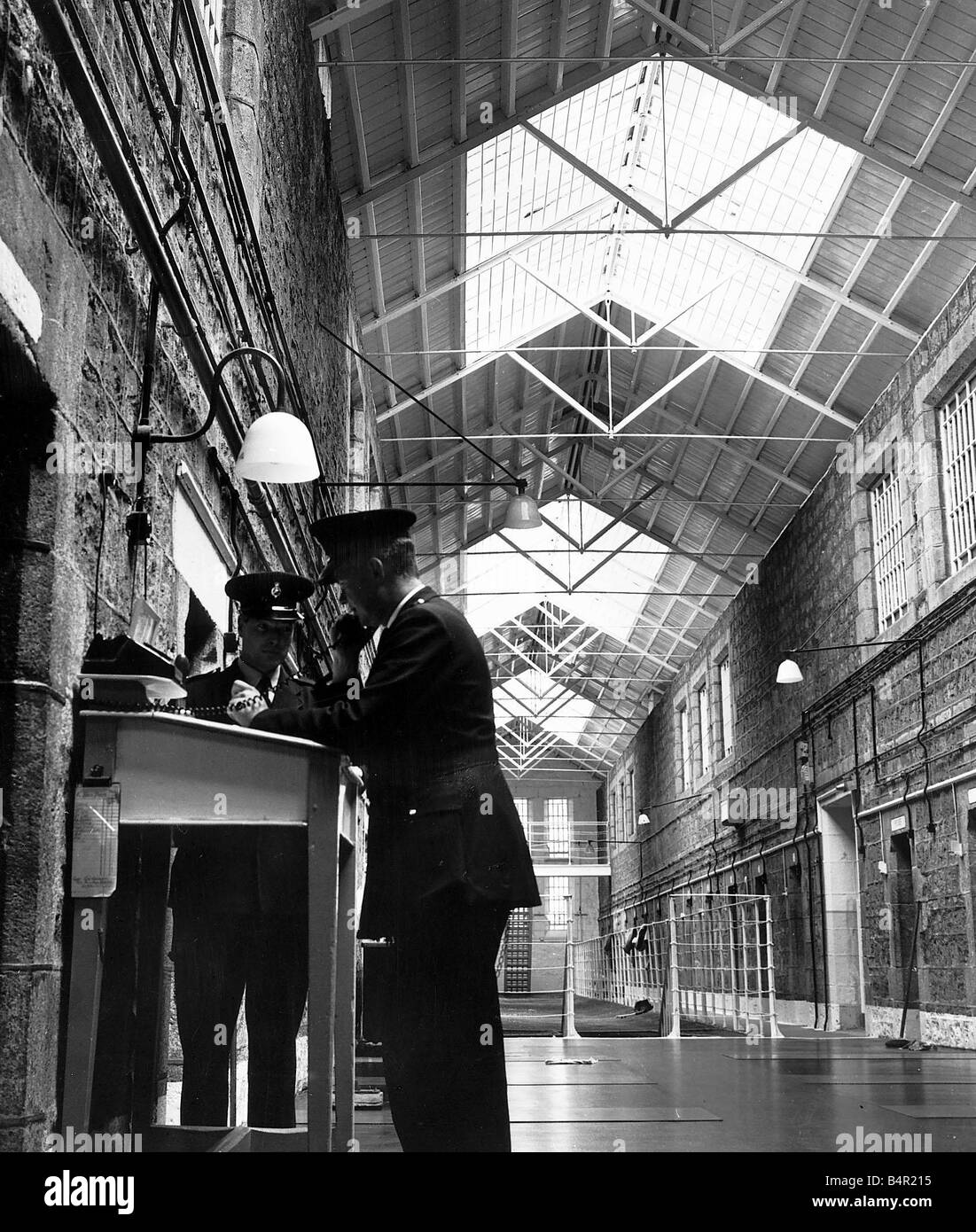 Prisons Dartmoor July 1963 Warders desk in Punishment wing at Dartmoor