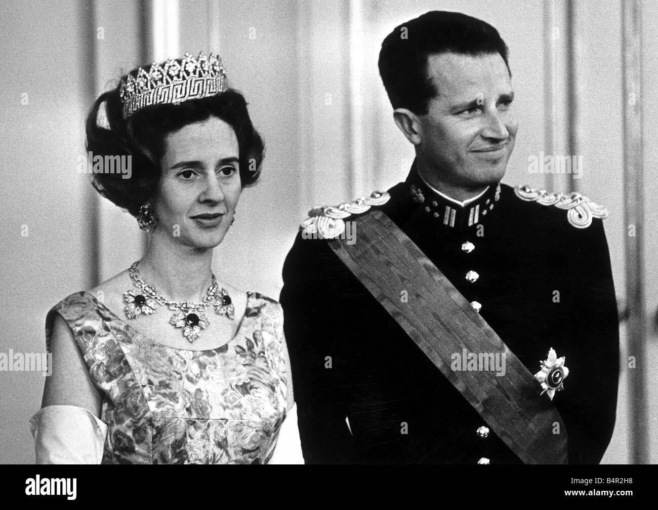 Foreign Royalty Belgium August 1968 King Baudoiun and Queen Fabiola of Belgium Stock Photo