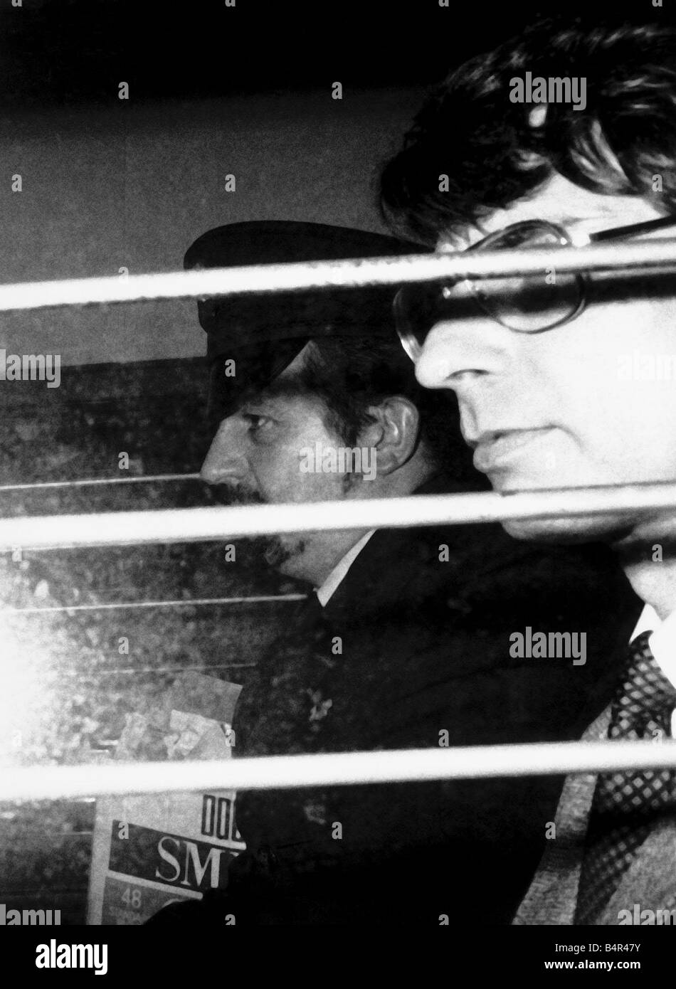 Dennis Nilsen Britains worst mass murderer driven from the Old Bailey after being jailed for at least twenty five years for murder Nilsen killed and mutilated six victims that are known and tried to murder two more but confesses to sixteen Stock Photo