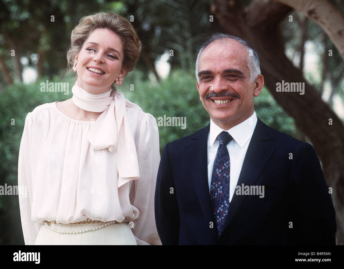 King hussein and queen noor of Jordan Stock Photo - Alamy