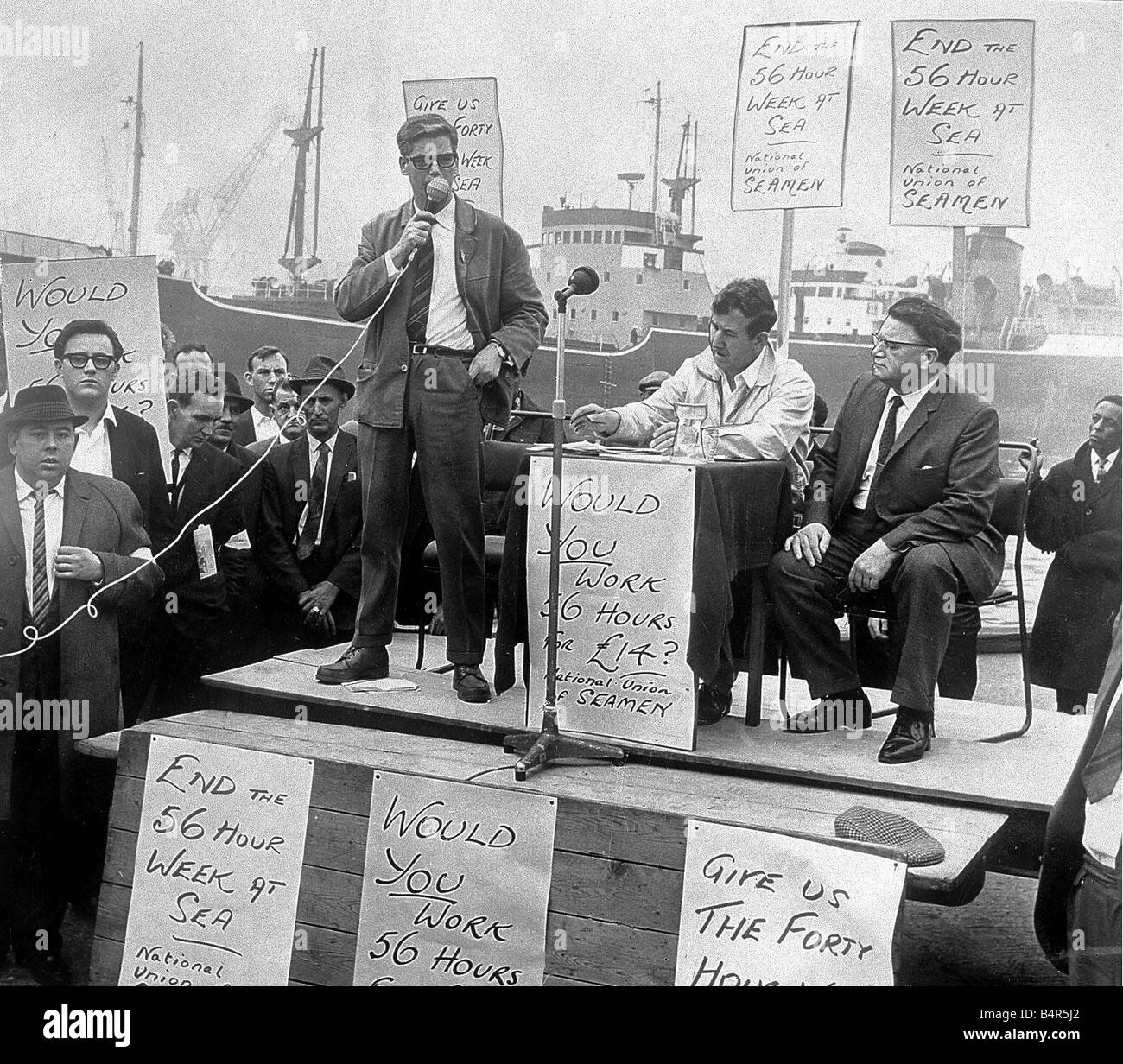 A meeting during the Seaman s Strike in the 1960s The meeting was held