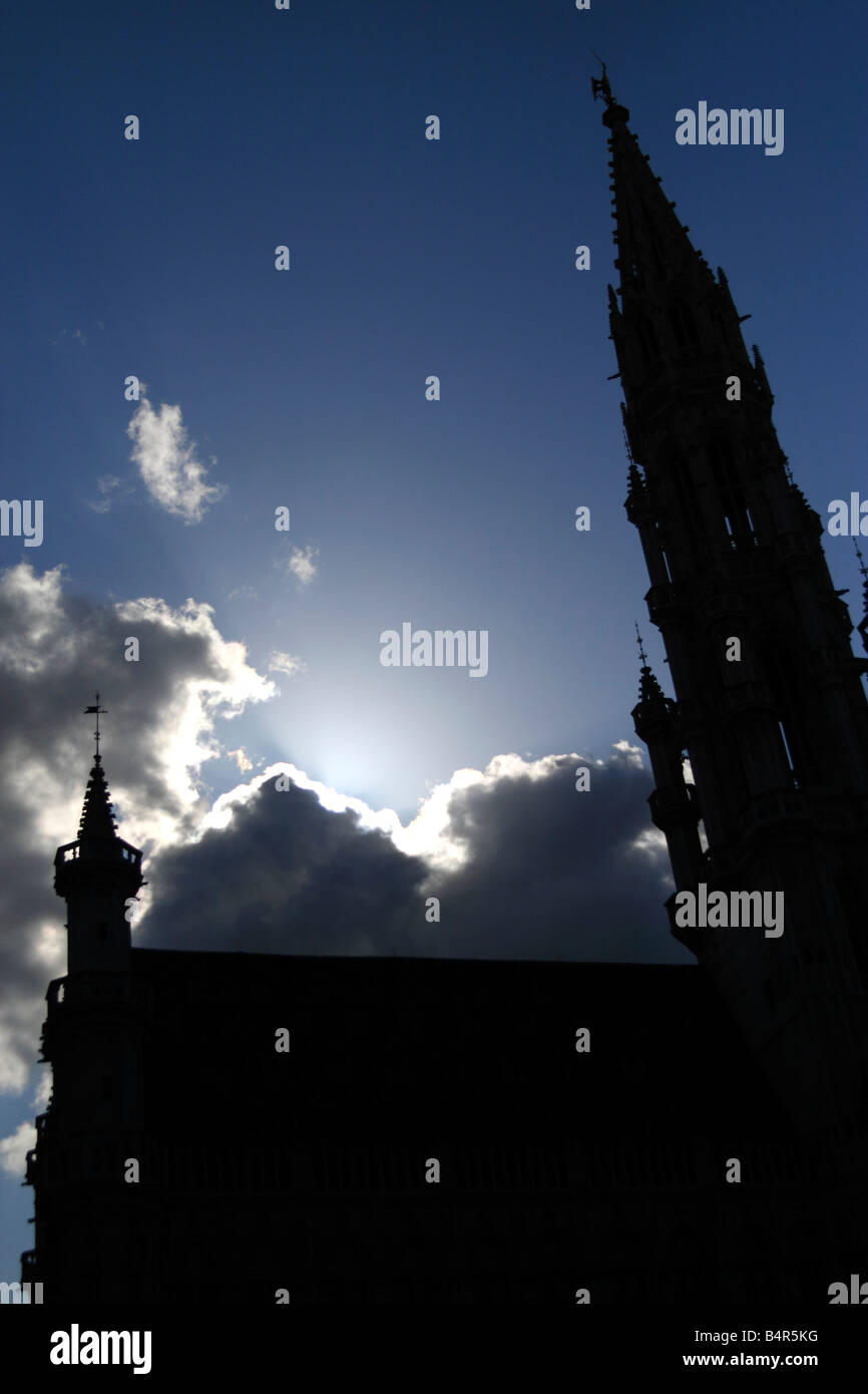 Town hall silhouette hi-res stock photography and images - Alamy