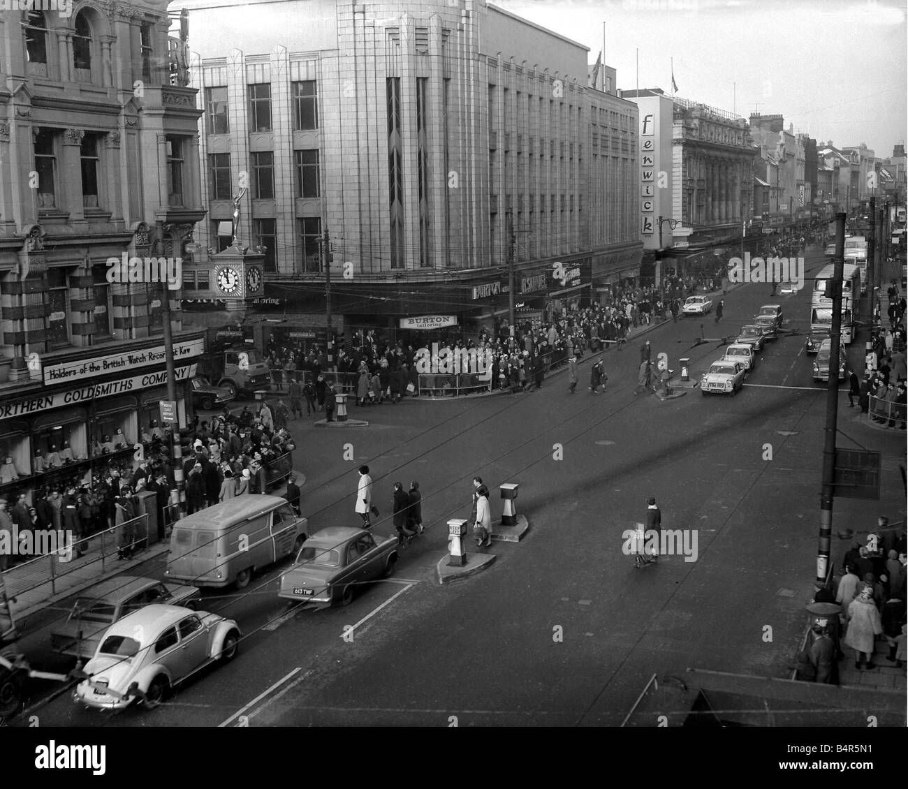 An intersection of Northumberland Street Newcastle c 1960 Stock Photo