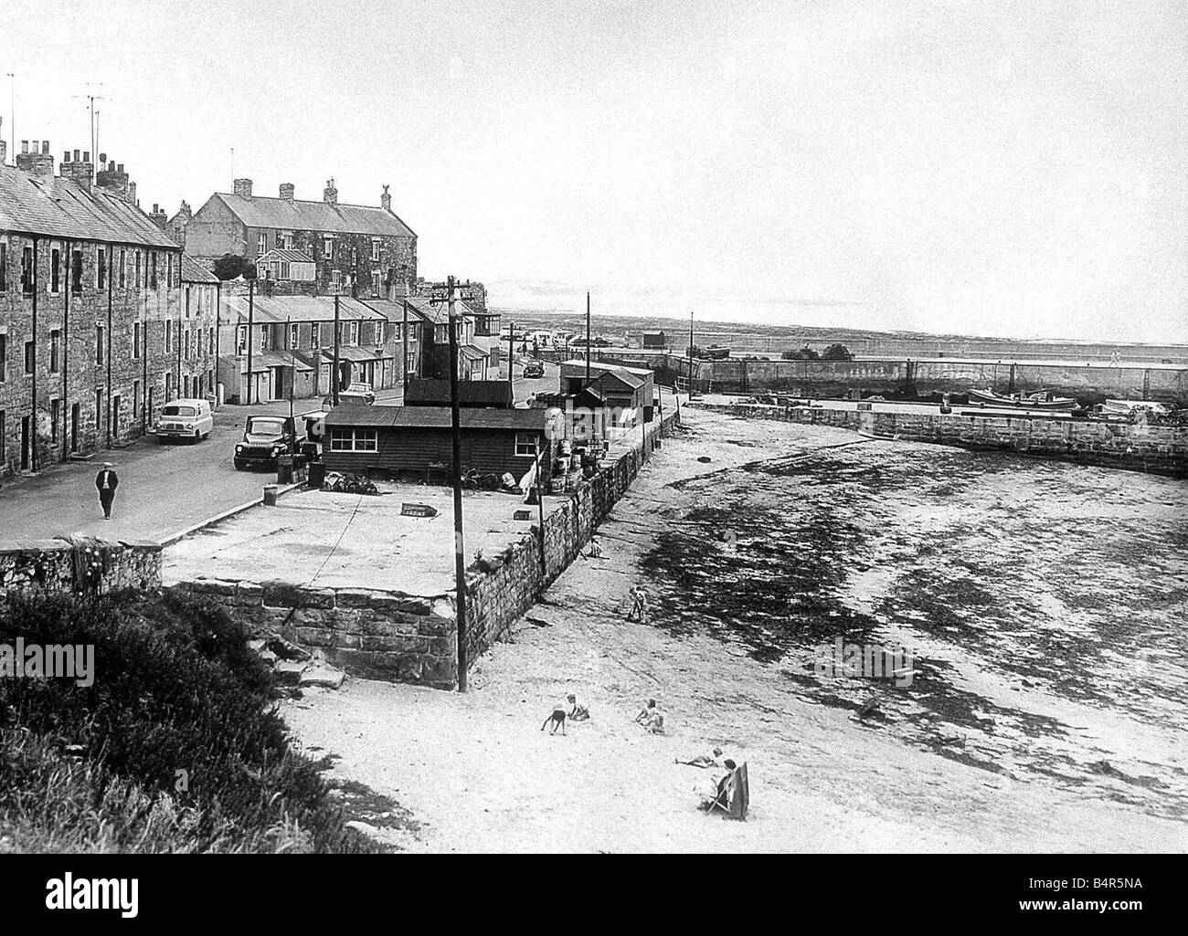 Seahouses in Northumberland c 1959 Stock Photo