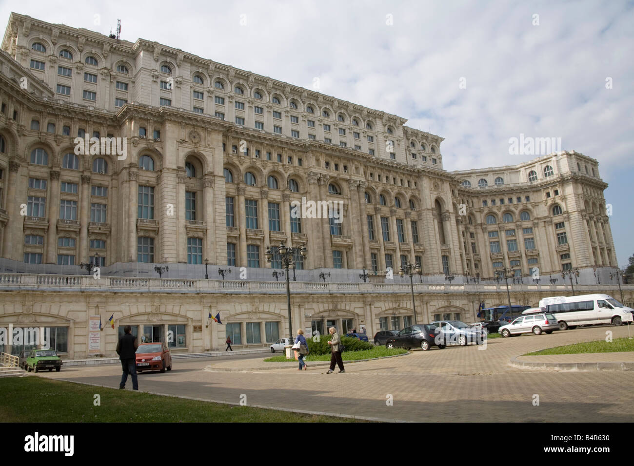 Bucharest Romania Europe EU Casa Poporului House of the People started by Nicholae Ceausescu in 1984  most expensive administrative building in world Stock Photo