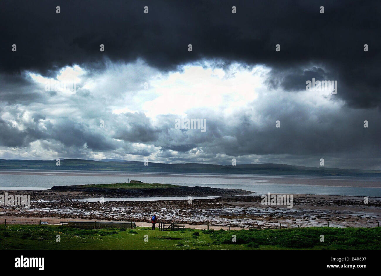 St Cuthbert s Island from Holy Island looking towards Beal and the