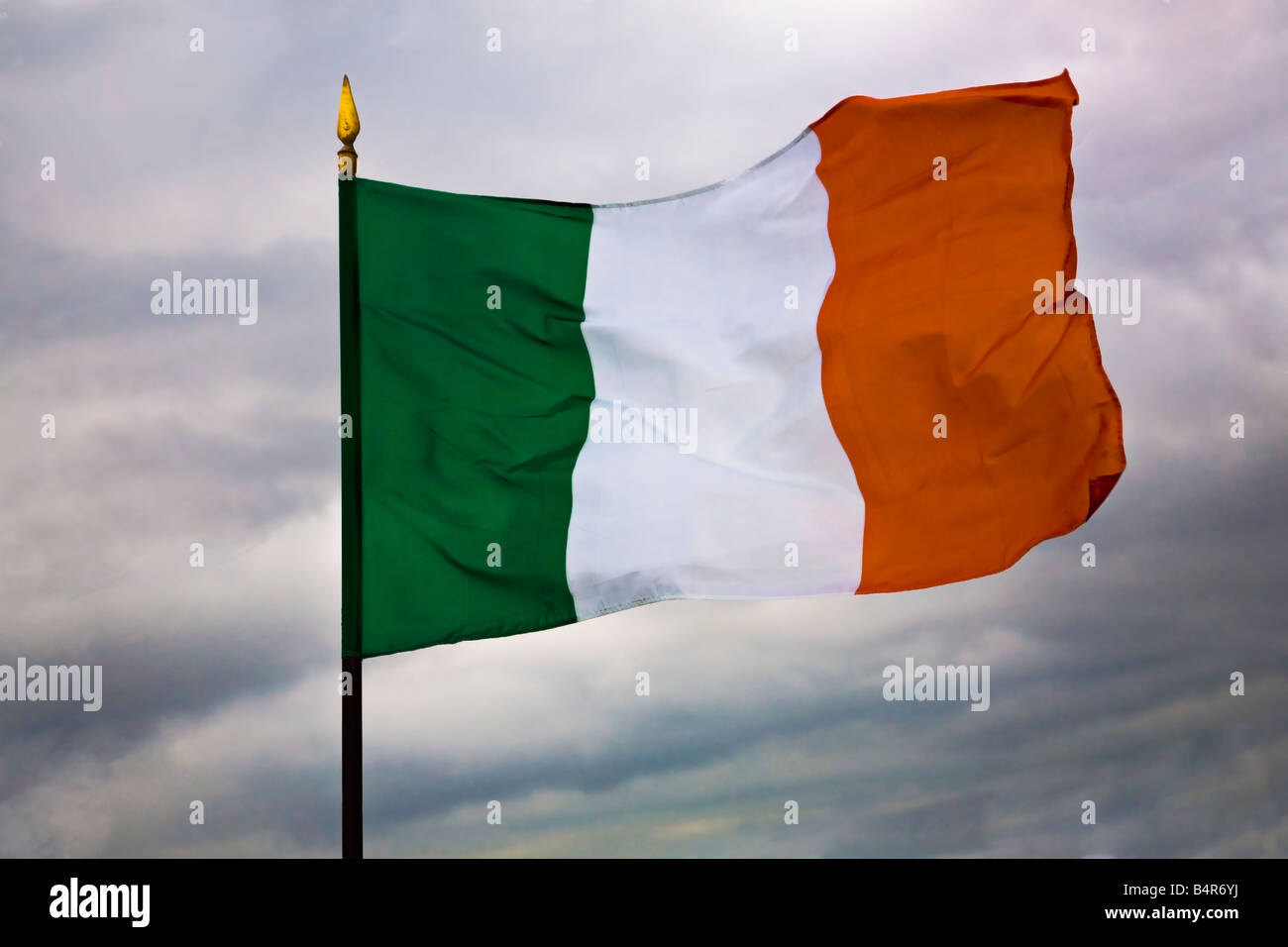 Irish Flag, Tricolour, green white and orange Stock Photo