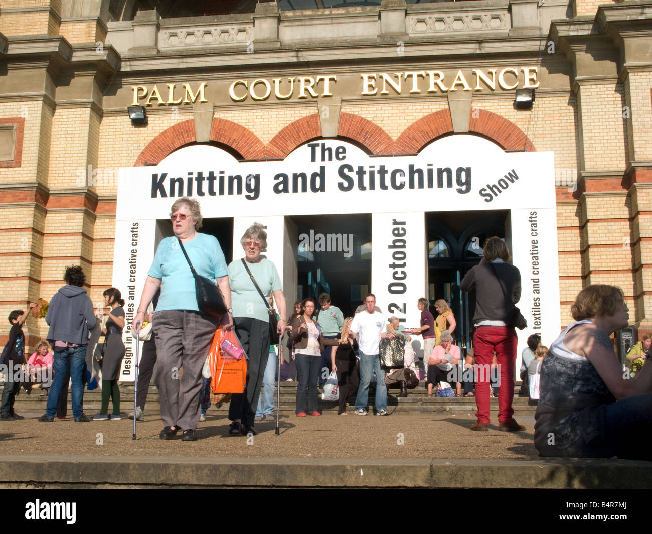 A craft fair (the Knitting and Stitching exhibition) at Alexandra