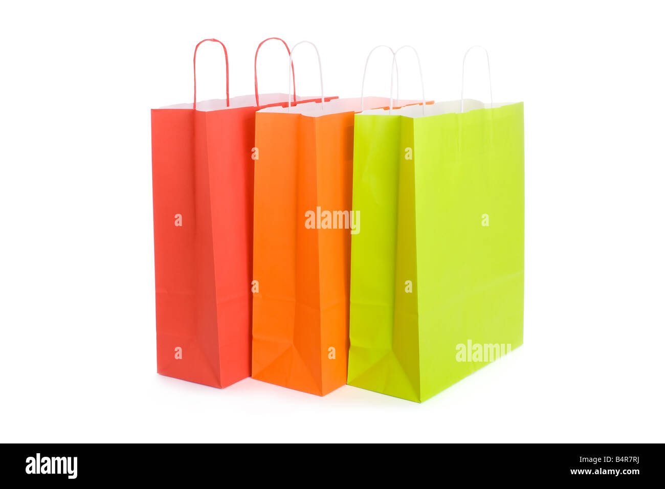 Set of various shopping bags isolated on white Stock Photo