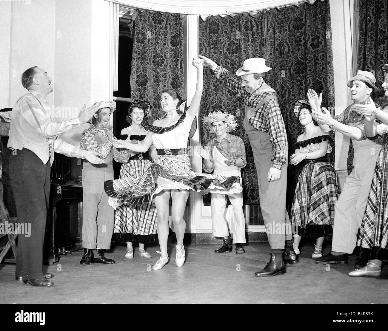 Square dancing November 1951 Stock Photo - Alamy