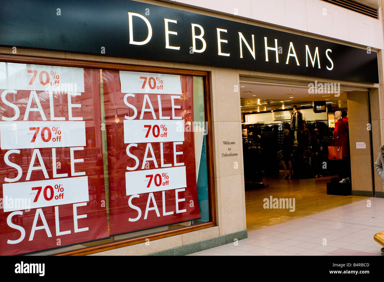 Debenhams Sale 70% off Stock Photo - Alamy