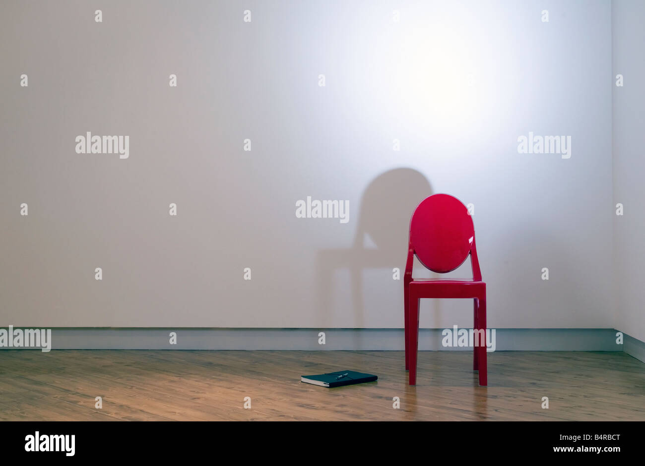 Red Chair and book Stock Photo
