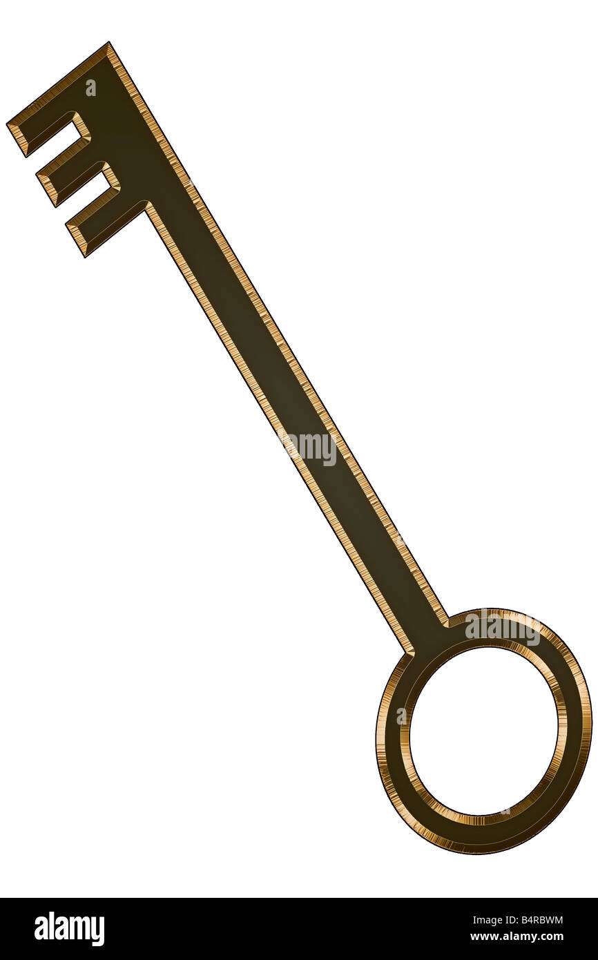 Decorative skeleton key illustration Stock Photo Alamy